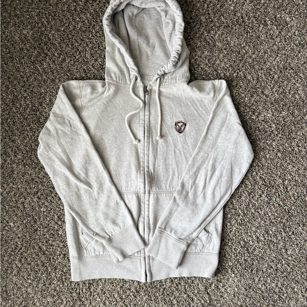 American Eagle Outfitters Gray Textured Hoodie